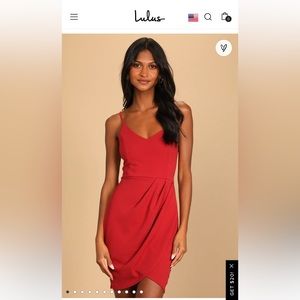 Lulus red mini dress size L